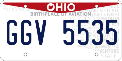 OH license plate GGV5535