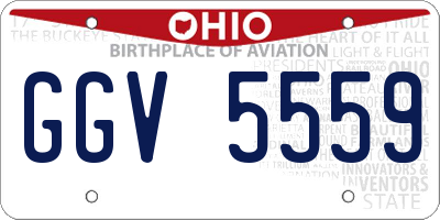 OH license plate GGV5559