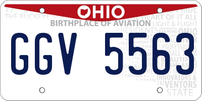 OH license plate GGV5563