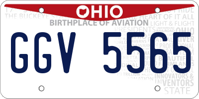 OH license plate GGV5565
