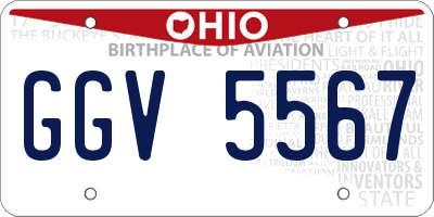 OH license plate GGV5567