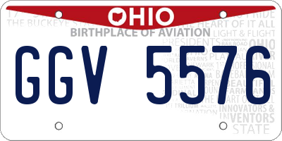 OH license plate GGV5576