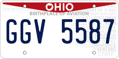 OH license plate GGV5587
