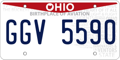 OH license plate GGV5590