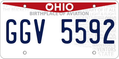 OH license plate GGV5592