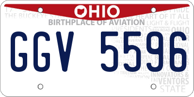 OH license plate GGV5596