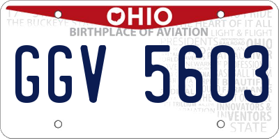 OH license plate GGV5603