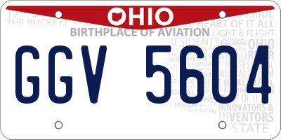 OH license plate GGV5604