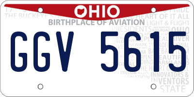 OH license plate GGV5615