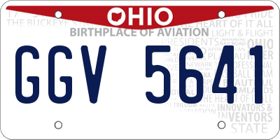 OH license plate GGV5641