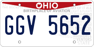 OH license plate GGV5652
