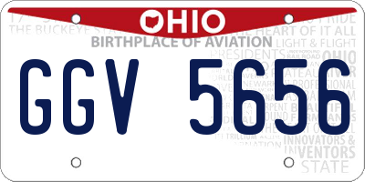 OH license plate GGV5656