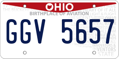 OH license plate GGV5657