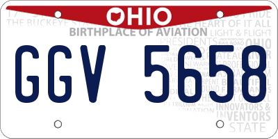 OH license plate GGV5658