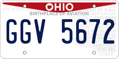 OH license plate GGV5672