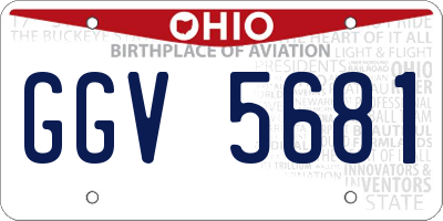 OH license plate GGV5681