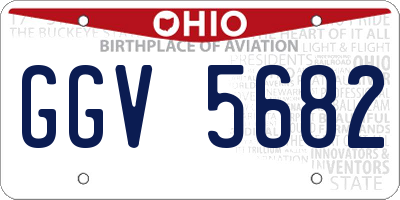 OH license plate GGV5682