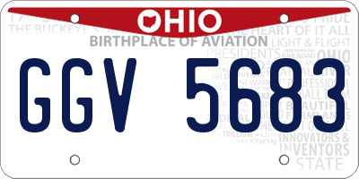 OH license plate GGV5683