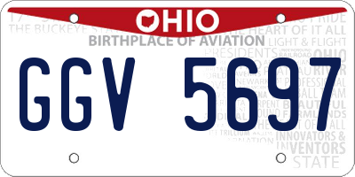 OH license plate GGV5697