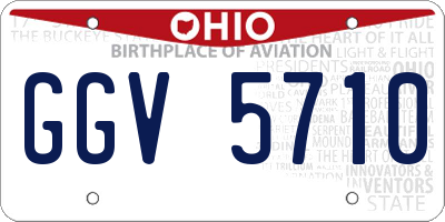 OH license plate GGV5710