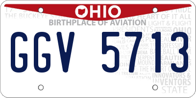 OH license plate GGV5713