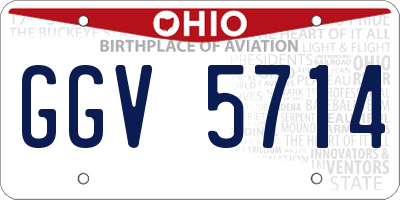 OH license plate GGV5714