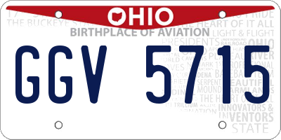 OH license plate GGV5715