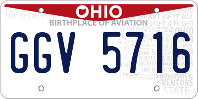 OH license plate GGV5716