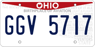 OH license plate GGV5717