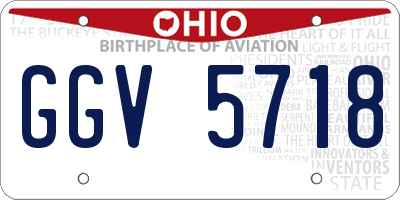 OH license plate GGV5718