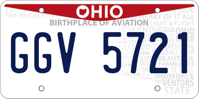 OH license plate GGV5721
