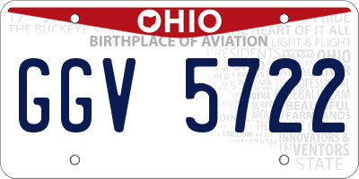 OH license plate GGV5722