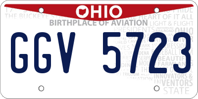 OH license plate GGV5723