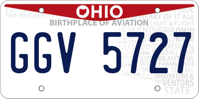 OH license plate GGV5727