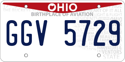 OH license plate GGV5729