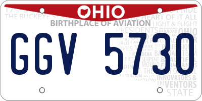 OH license plate GGV5730