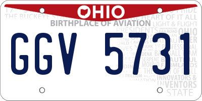 OH license plate GGV5731