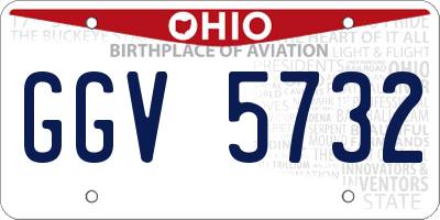 OH license plate GGV5732