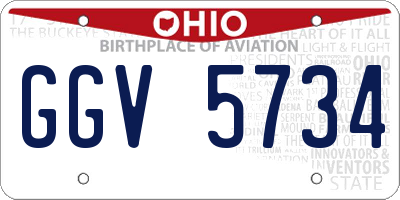 OH license plate GGV5734