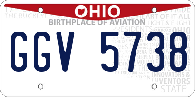 OH license plate GGV5738