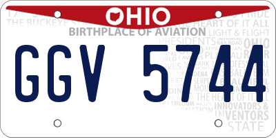 OH license plate GGV5744