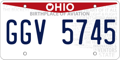 OH license plate GGV5745