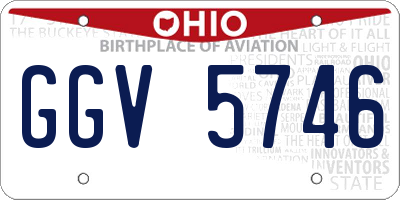 OH license plate GGV5746
