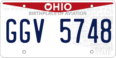 OH license plate GGV5748