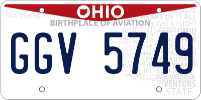 OH license plate GGV5749