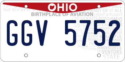 OH license plate GGV5752