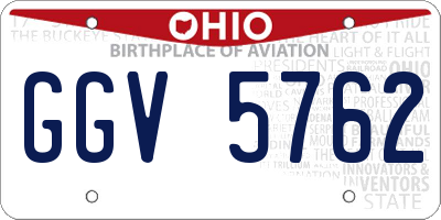 OH license plate GGV5762