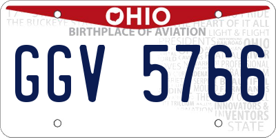 OH license plate GGV5766