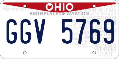 OH license plate GGV5769