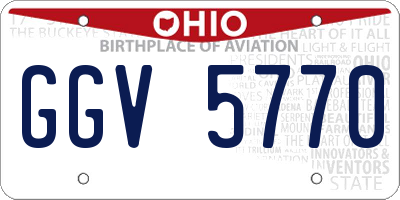 OH license plate GGV5770